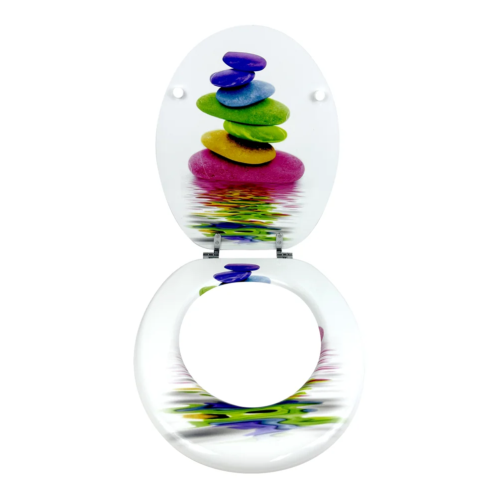 Capac WC Decor Colorful Stones 3 Fete MDF (C06)