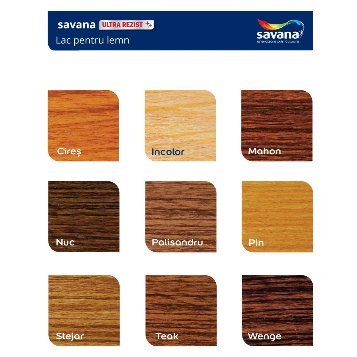 Lac Pentru Lemn Savana Ultra Rezist Cires Interior/Exterior 0.75L