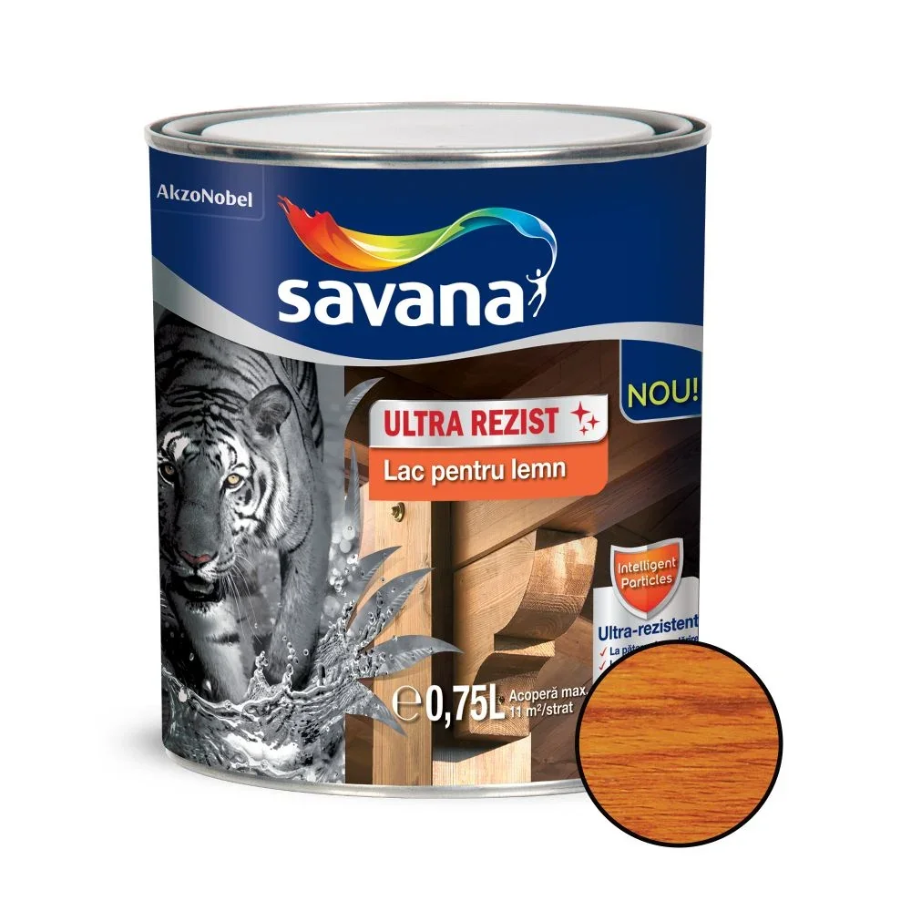 Lac Pentru Lemn Savana Ultra Rezist Cires Interior/Exterior 0.75L