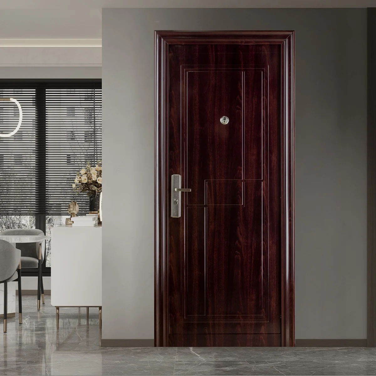 Usa Metalica Intrare REG 16 Maro 86 x 205 Cm Dreapta