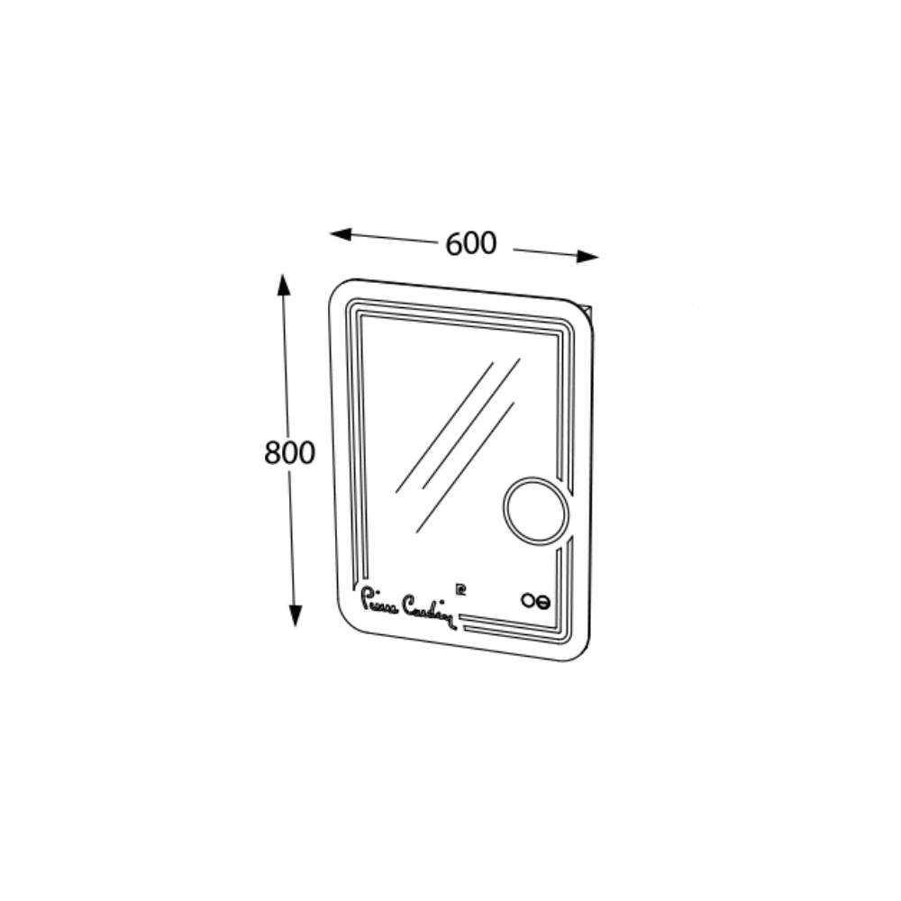 Oglinda Baie Cu LED Si Touch Senzor Pio Pierre Cardin 80 x 60 cm