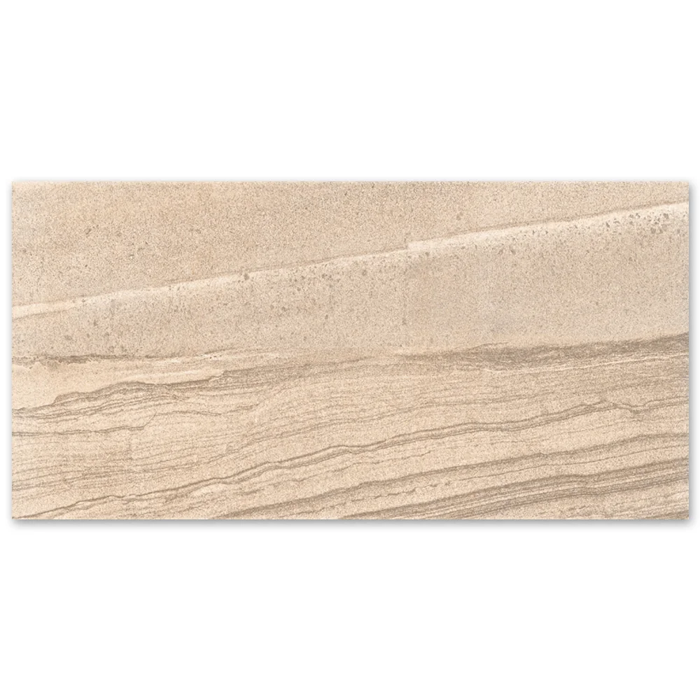 Gresie Exterior / Interior Antiderapanta Montana Beige 30 x 60 Cm Mata Portelanata Tip Piatra Naturala