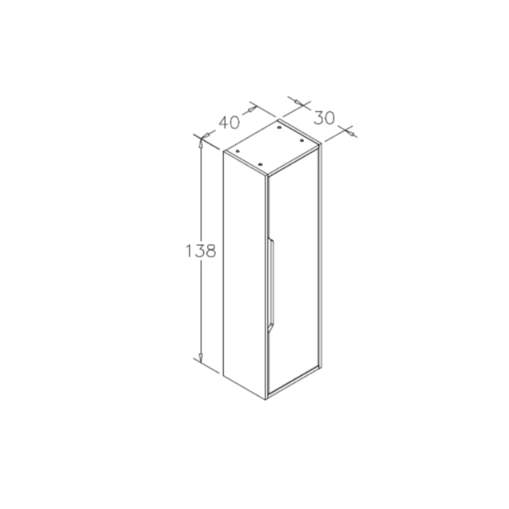 Dulap Baie Suspendat Orka Galia Lidya 40x138 cm