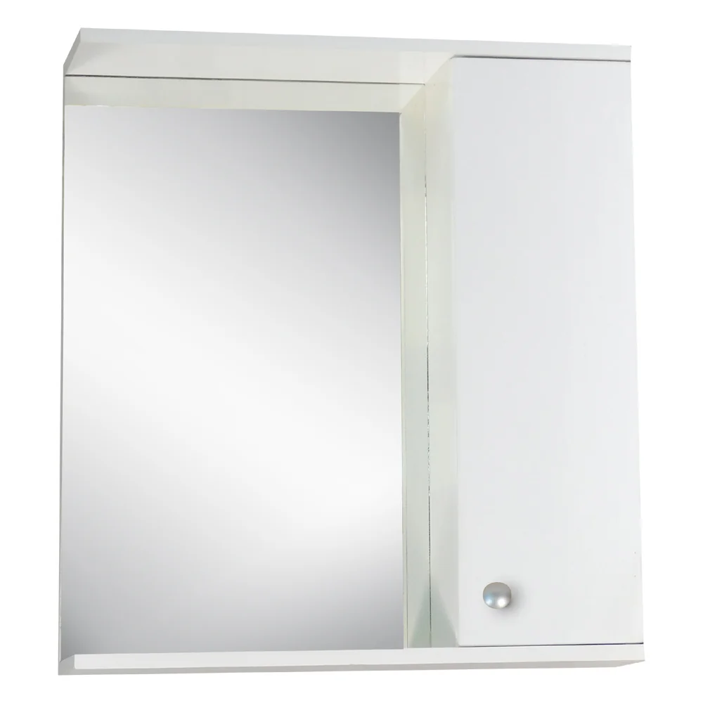 Oglinda Baie Cu Dulap Si Polita Selena 60x60 Cm Alb