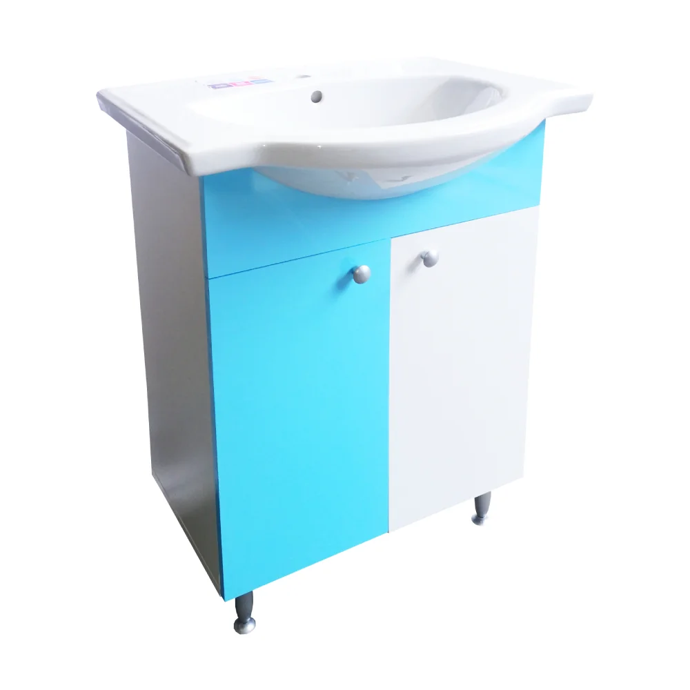 Masca Chiuveta / Lavoar Baie Selena 70 Cm Alb-Bleu