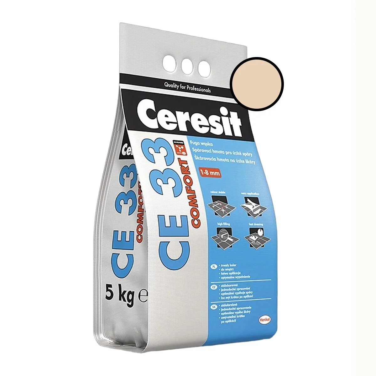 Chit De Rosturi Gresie Si Faianta Ceresit CE 33 Natura 5 Kg