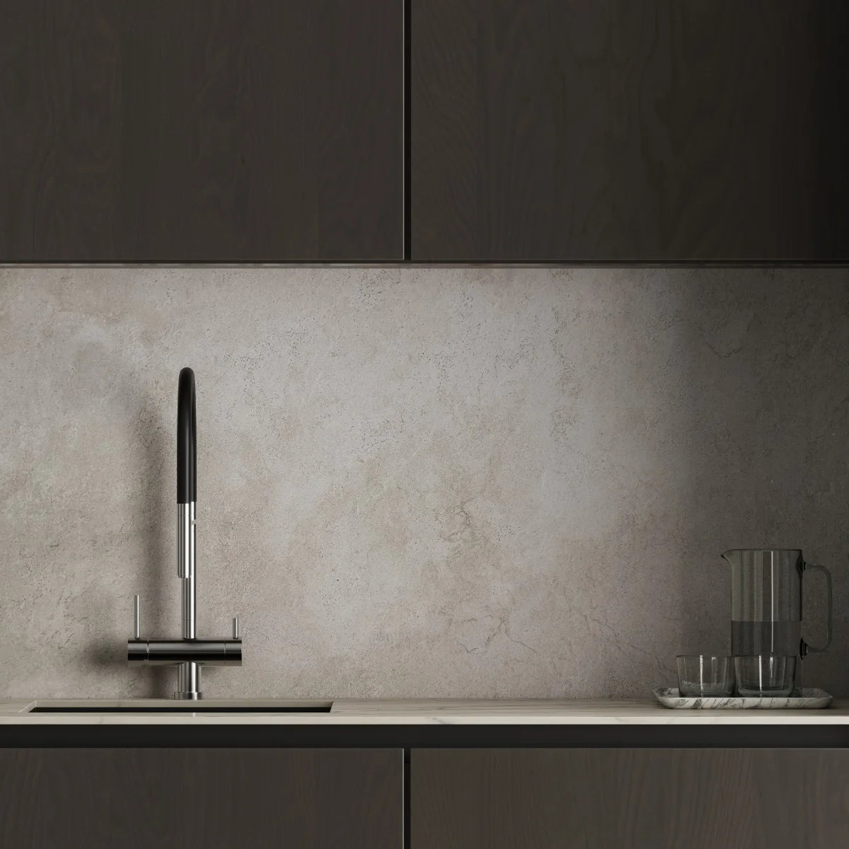 Gresie Exterior / Interior Antiderapanta Augustine (Bologna) White 60 x 120 Cm Mata Portelanata Rectificata Aspect Ciment