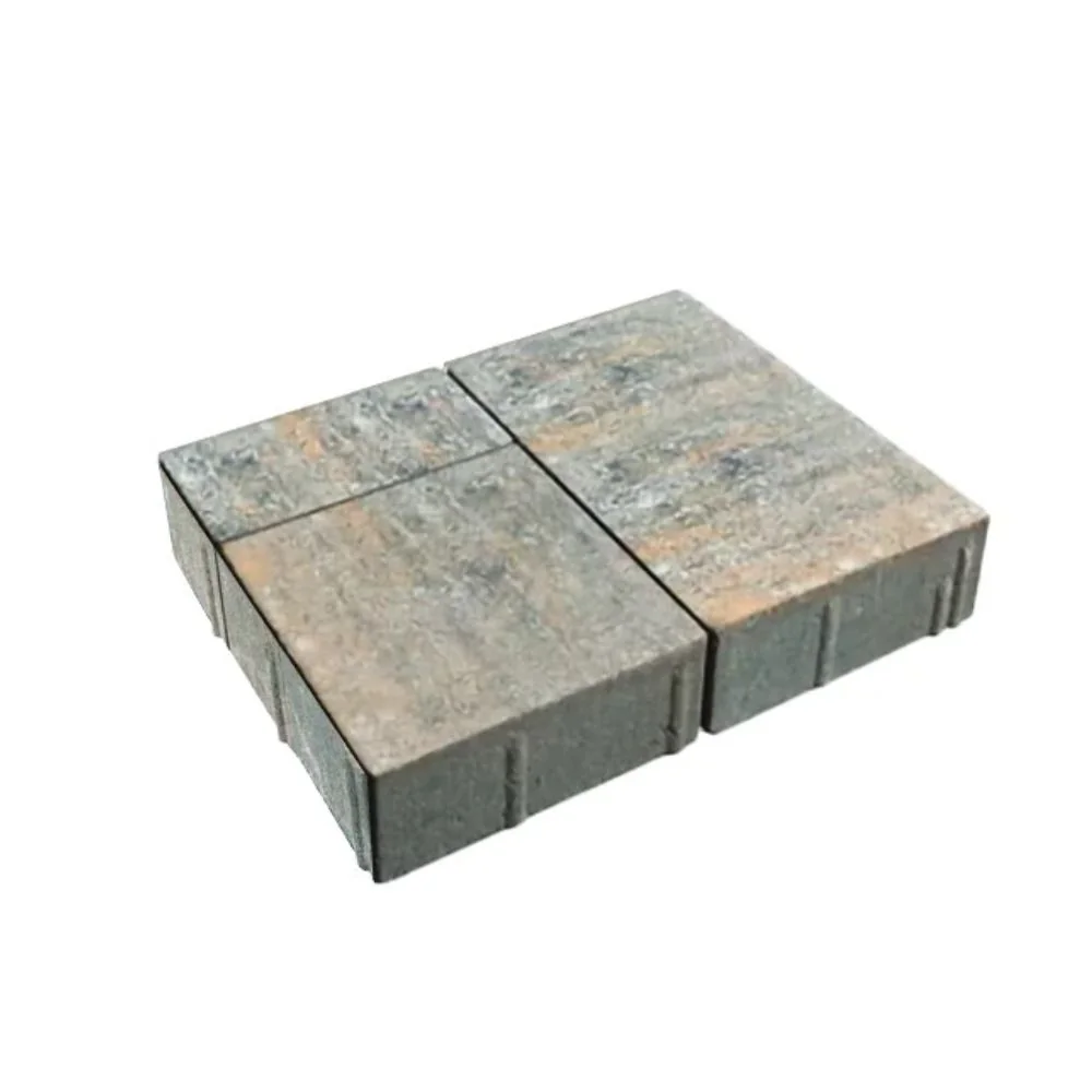 Pavaj City Trio Combi 4 Cm Crem-Gri Patina