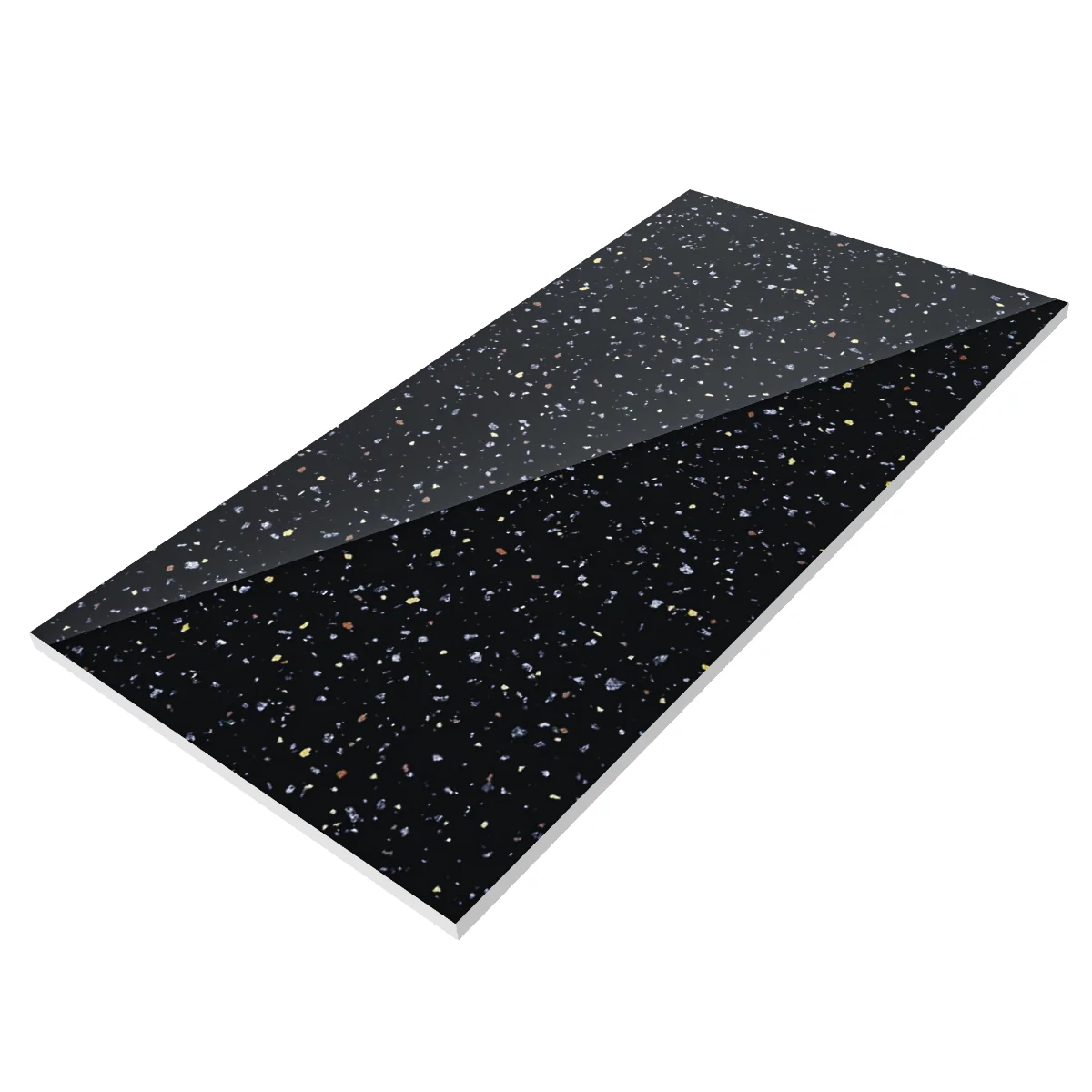 Gresie Mozaic Exterior / Interior Terazzo Dark Gold Insert 60 x 120 Cm Lucioasa Portelanata Rectificata