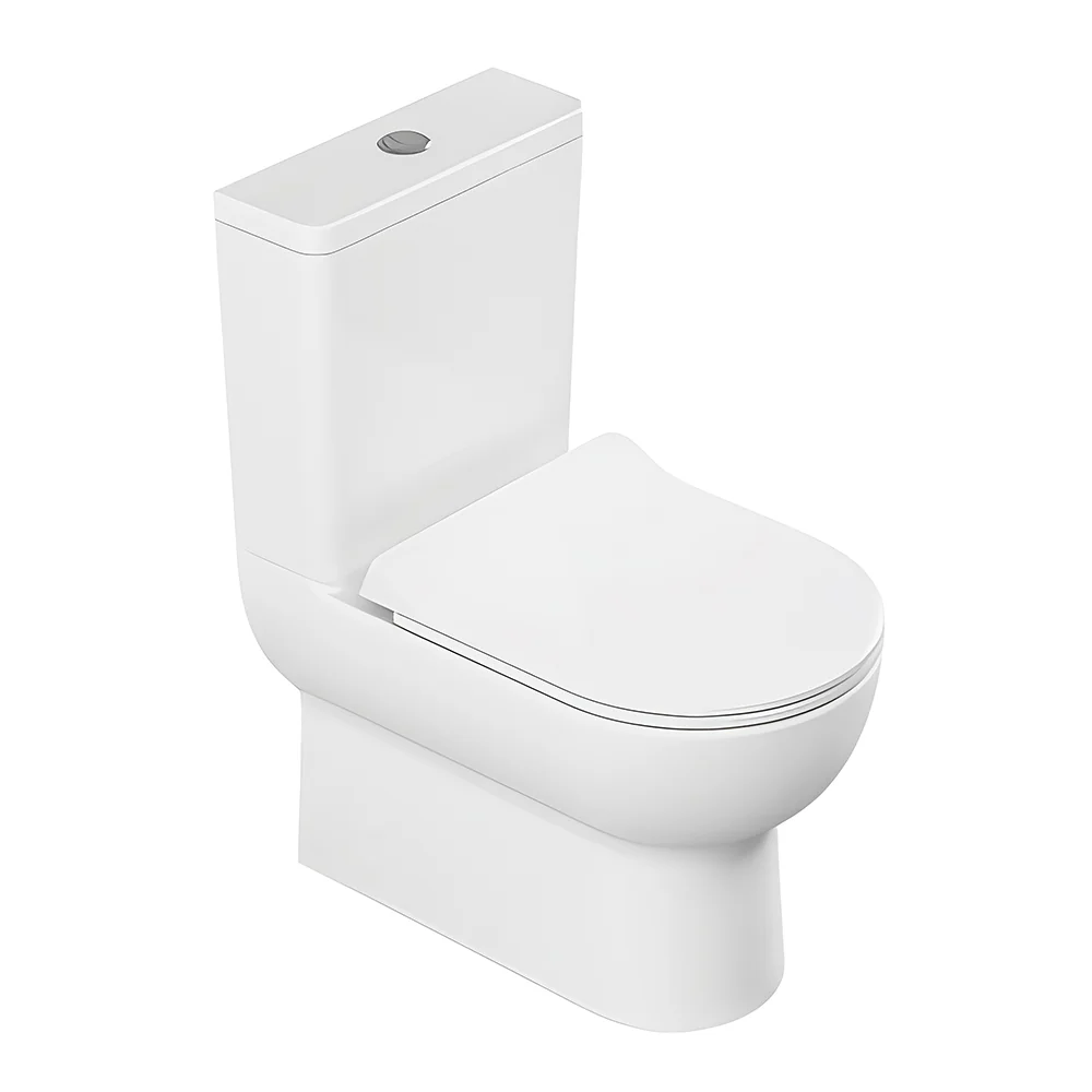 Set Vas WC Pe Pardoseala Cu Rezervor Prisma Back To Wall + Mecanism Si Capac Polipropilena Cu Soft Close