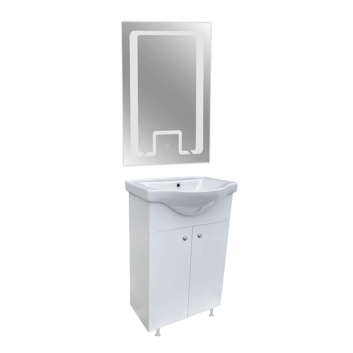 Set Mobilier Baie Selena 50 Cm 3 Piese Alb