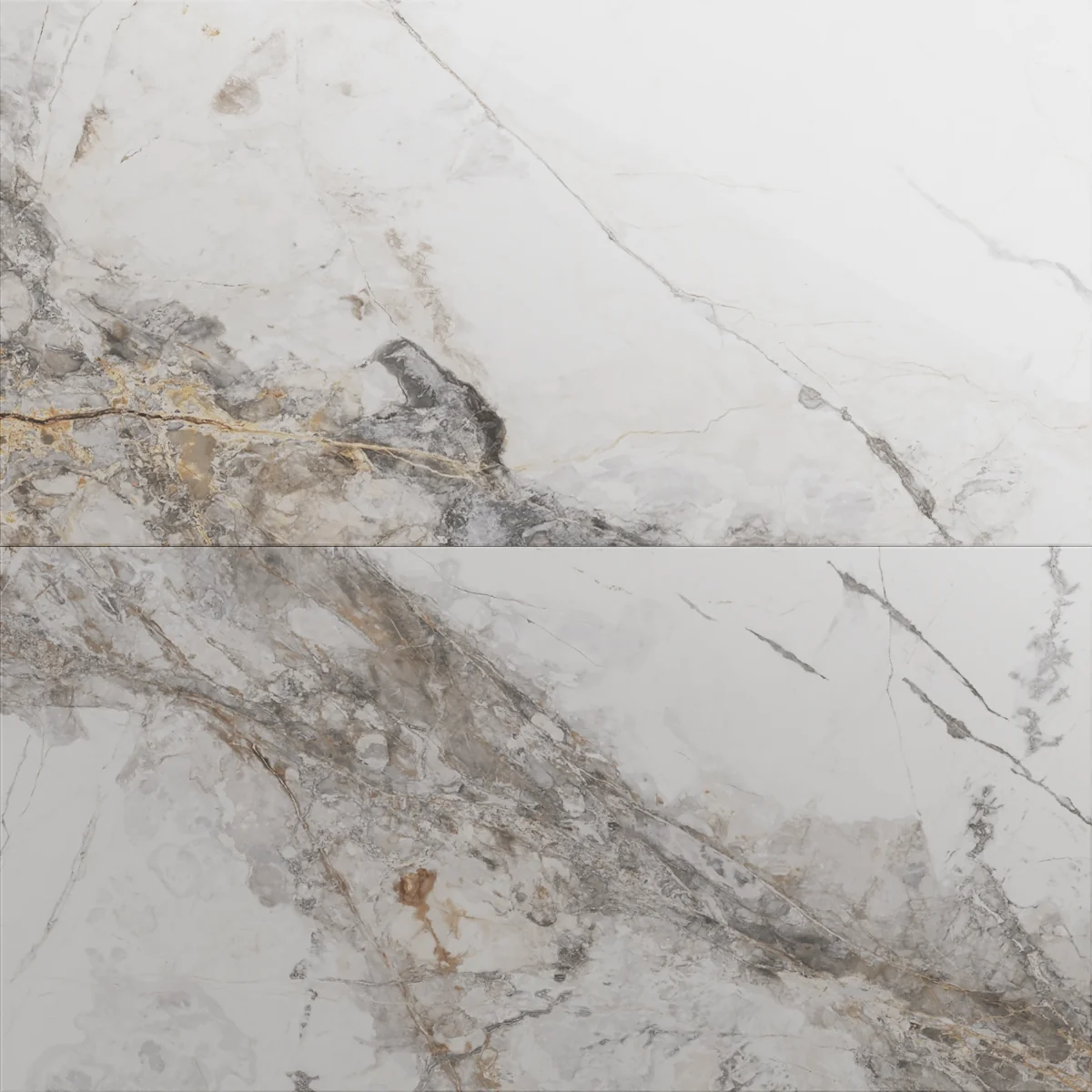 Gresie Exterior / Interior Portelanata Invisible Marble Grey 60 x 120 cm Lucioasa Rectificata Tip Marmura