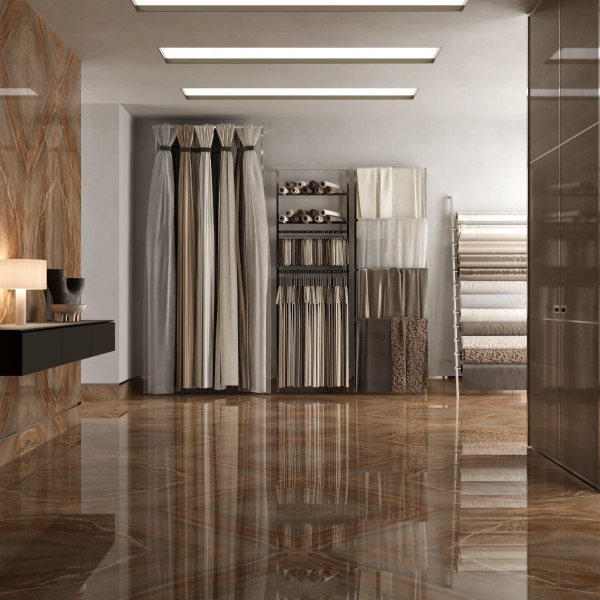 Gresie Portelanata Rectificata Alpen Brown Bookmatch B 60X120 Lucioasa