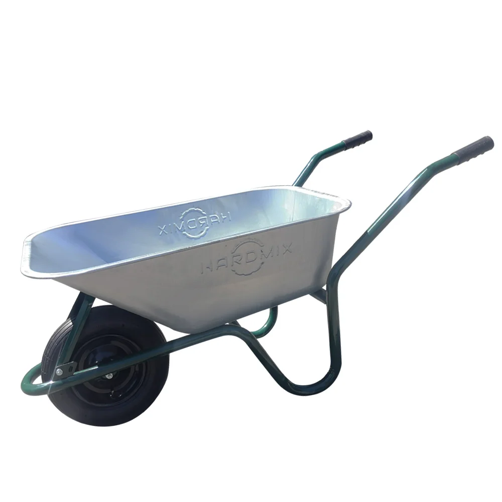 Roaba Pentru Constructii Si Gradina Hardmix 85L Cadru Verde Roata Pneumatica