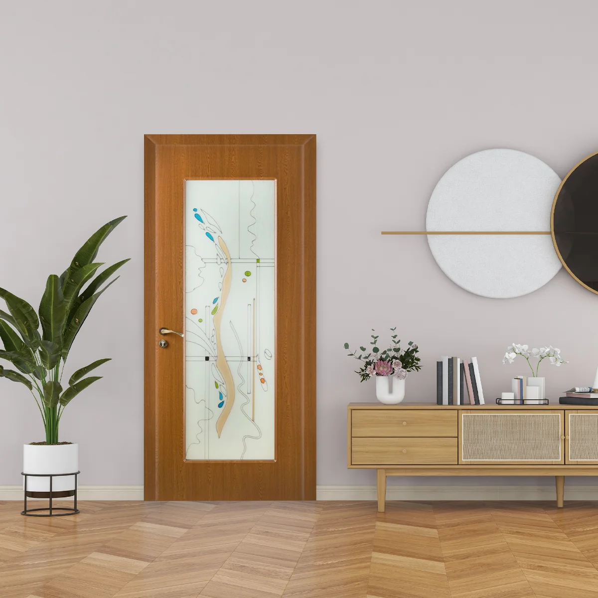 Usa De Interior Din Lemn Fashion Cu Geam FSH 111 2000/800 Stejar Inchis