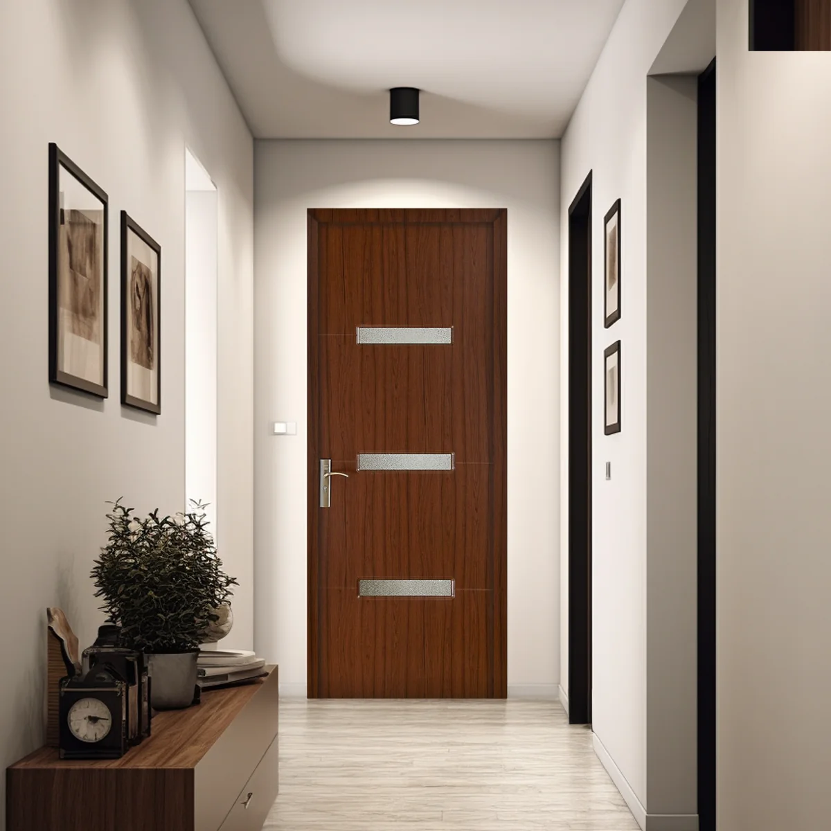 Usa De Interior Din Lemn Style 016 Cu Geam Teak 2000/600