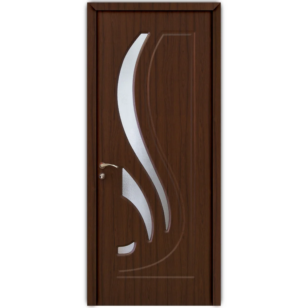 Usa De Interior Din Lemn Modern Cu Geam OP-154 2000/600 Teak