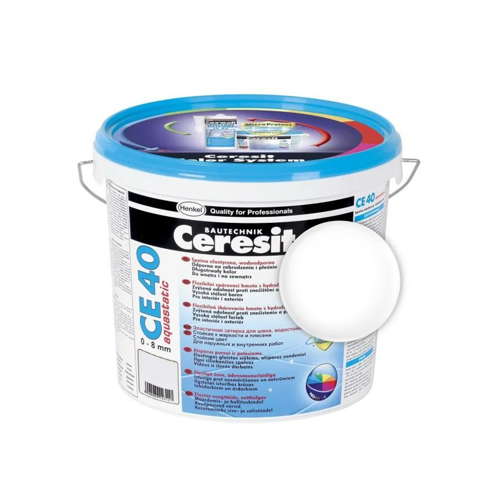 Chit De Rosturi Gresie Si Faianta Ceresit CE 40 Alb 5 Kg