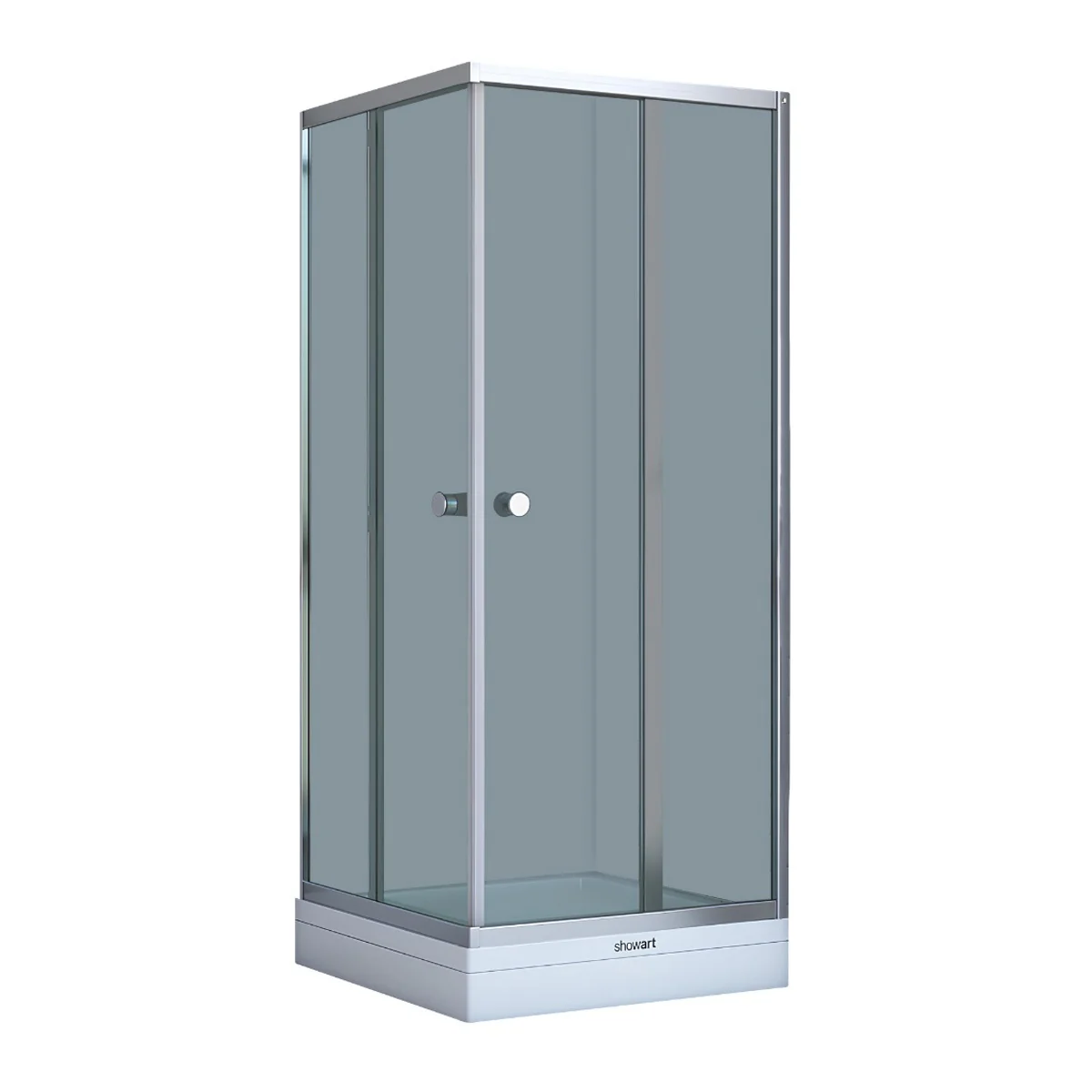 Cabina Dus Simpla Londra Patrata Sticla Clara 90 X 90 X 195 Cm Cadita Si Sifon Incluse
