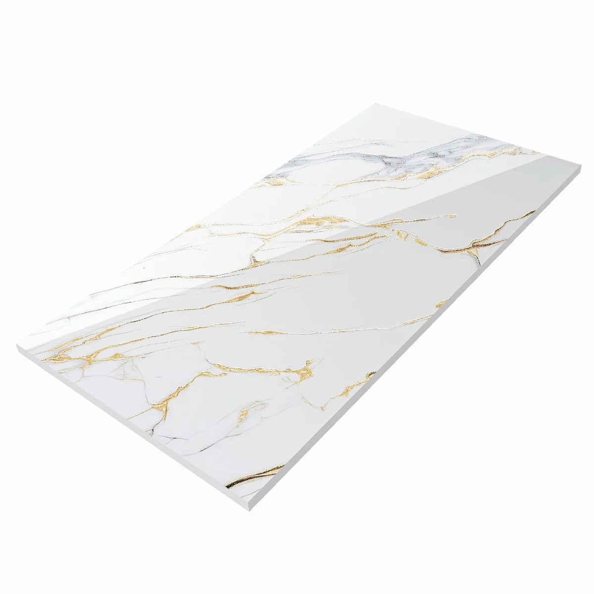 Gresie Cu Insertii Aurii Onyx Waves Gold Insert Carving 60X120 Lucioasa