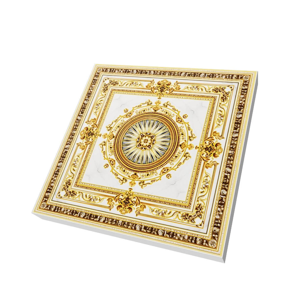 Gresie Decorativă / Covor Ceramic Baroque Juman 1202059-1B 120x120 (4 Plăci 60x60) Lucioasă