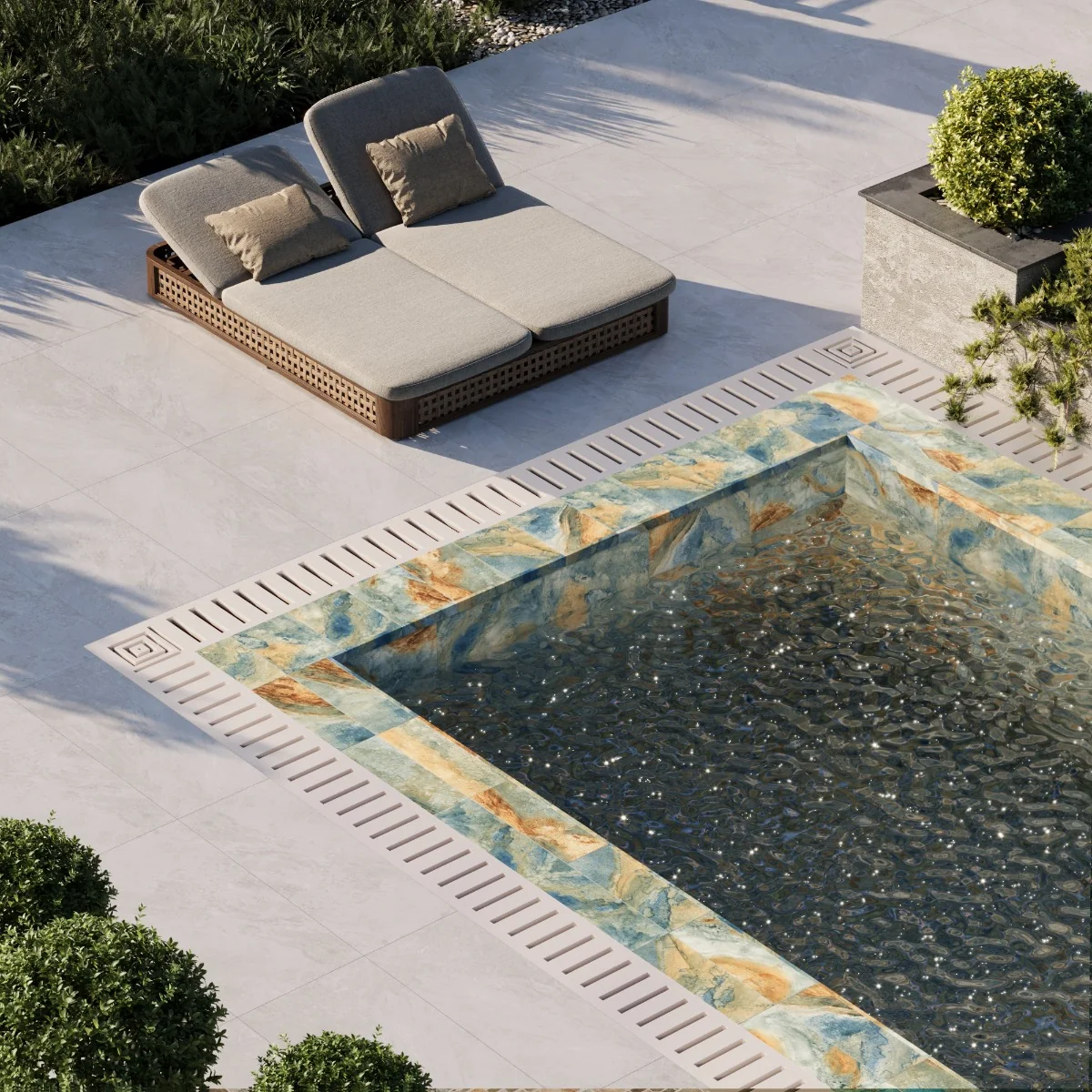 Gresie Antiderapanta Portelanata Pentru Piscina Portofino 30X60 Mata