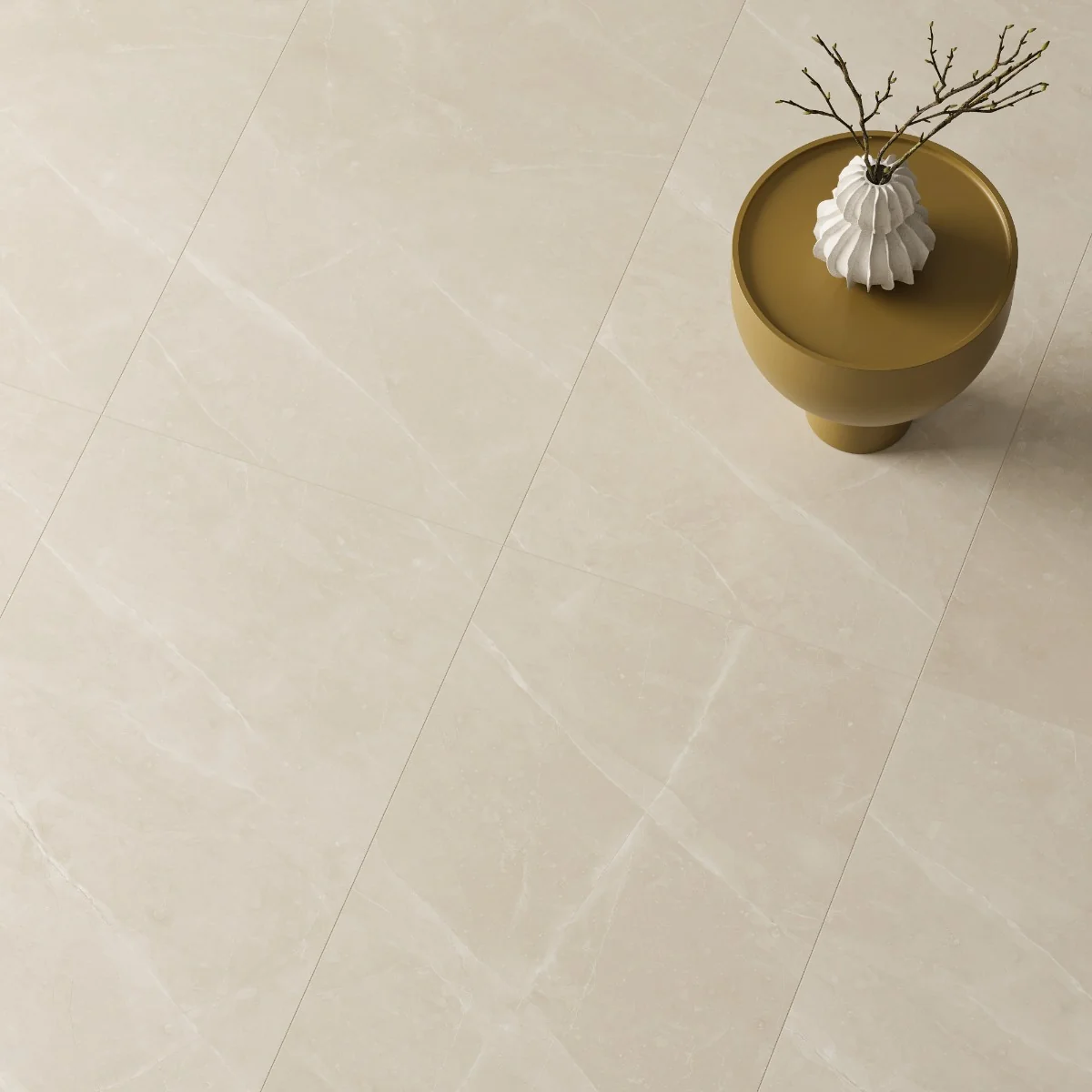 Gresie Exterior / Interior Portelanata Osmos Crema 60 x 120 Cm Lucioasa Rectificata Tip Marmura