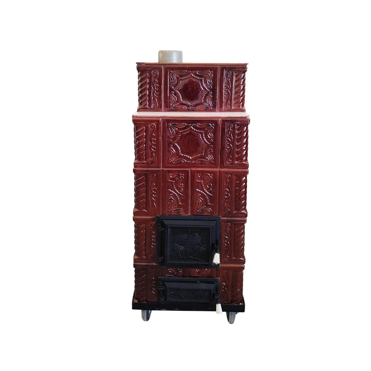 Soba Teracota Maro 5 Randuri Tip Godin 45 x 45 x 135 cm Evacuare Stanga