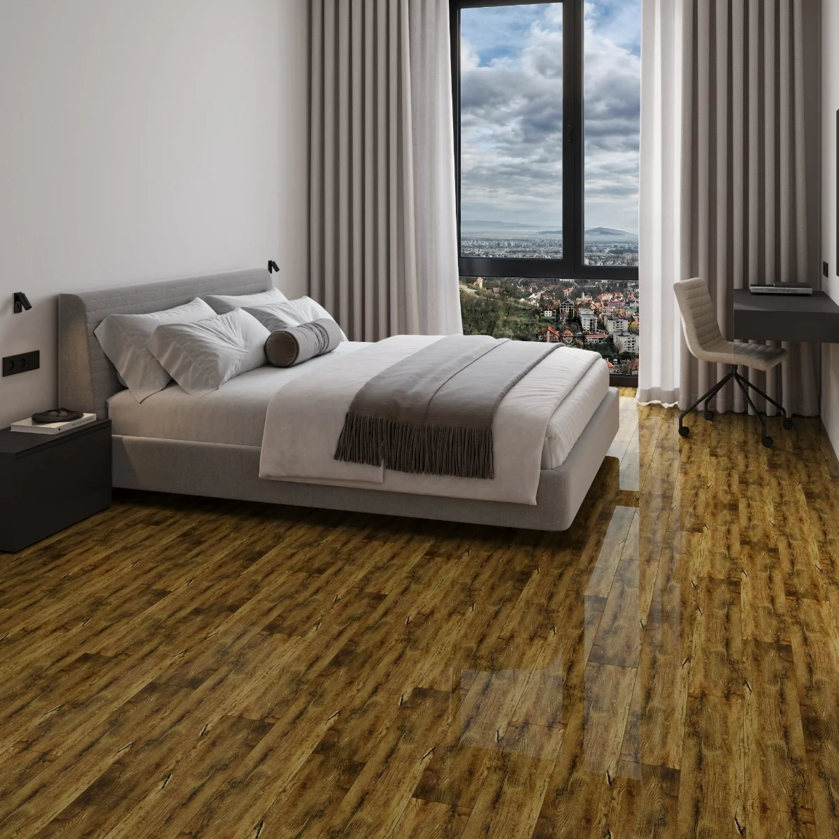 Parchet Laminat Royal/Robust Glossy Sakura Green XL 12.3 mm Clasa 31 AC3