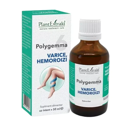 Polygemma 6 Varice si hemoroizi, 50ml, PlantExtrakt