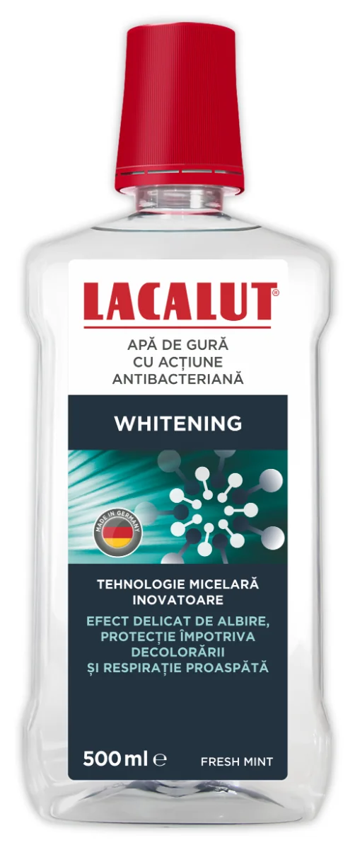 Apa de gura micelara Whitening, 500ml, Lacalut