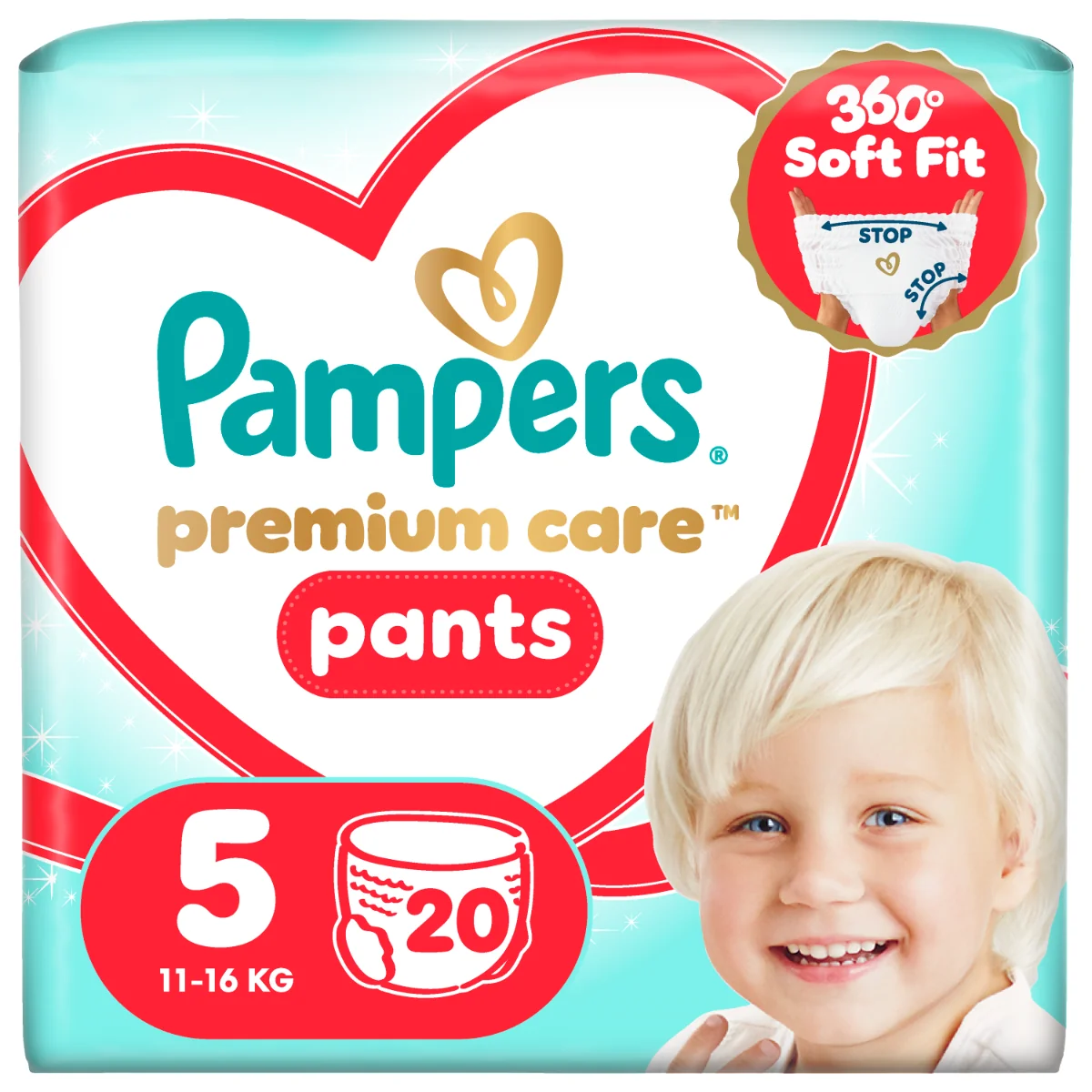 Scutece-chilotel Premium Care Nr.5 12-17 Kg, 20 bucati, Pampers