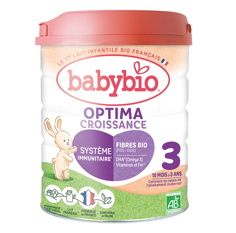 Lapte praf Optima 3 Croissance Bio, 800g, BabyBio