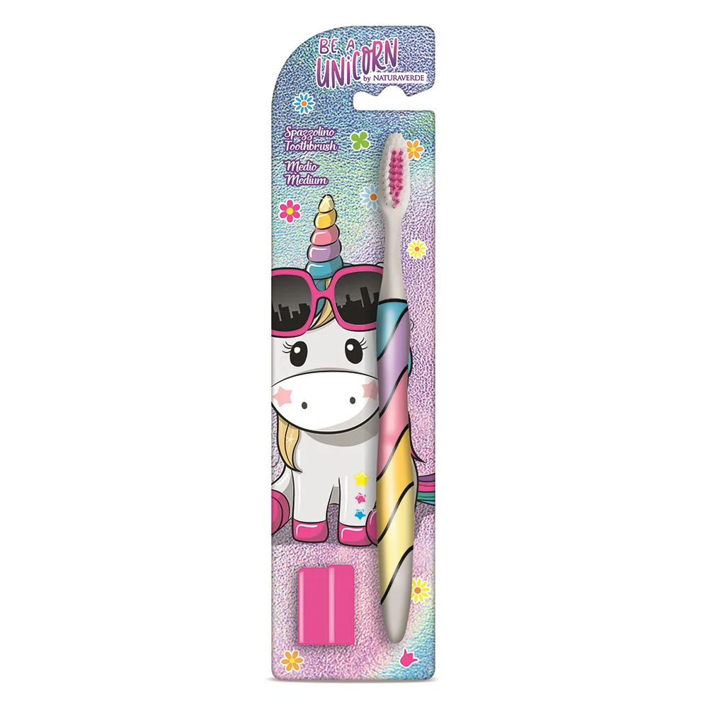 Periuta de dinti Be a Unicorn Medium, 1 bucata, Naturaverde