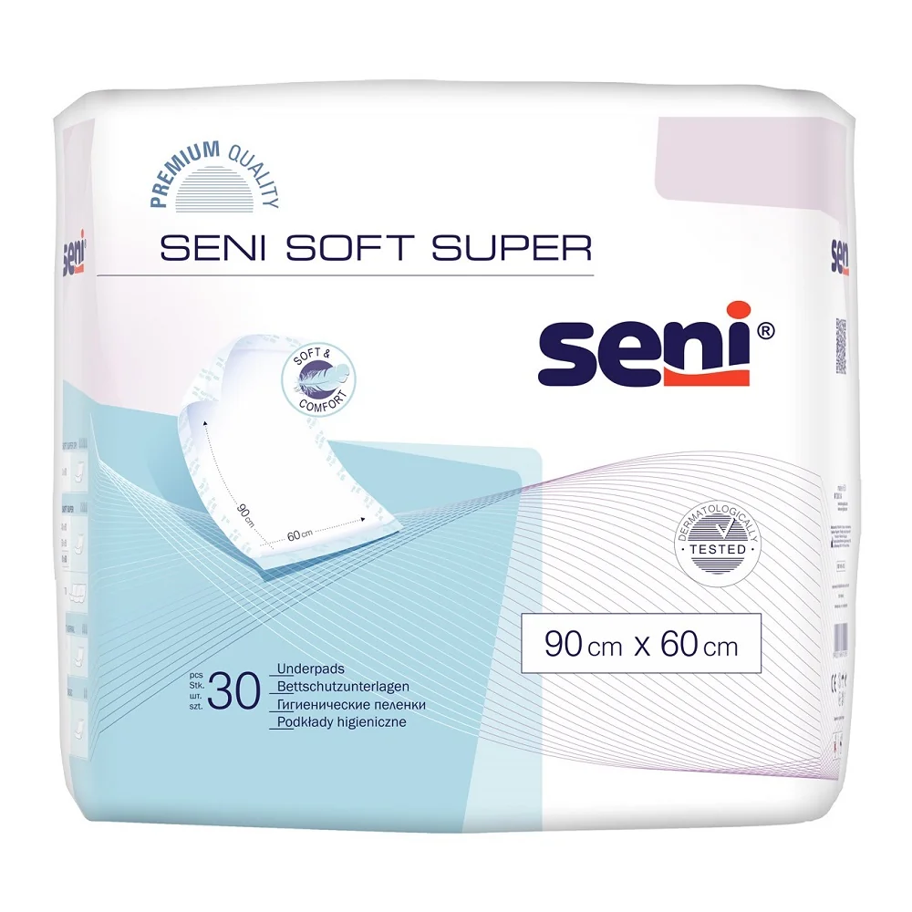 Protectii pentru pat Soft Super 90cm x 60cm, 30 bucati, Seni