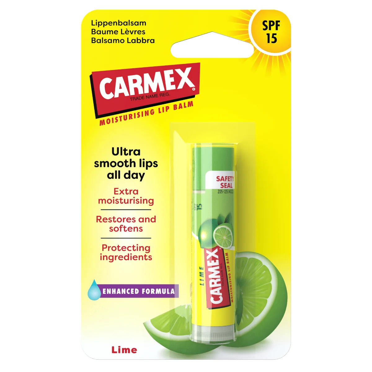 Balsam ultra-hidratant pentru buze cu aroma de lime SPF15, 4,25g, Carmex