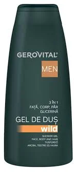 Gel de dus Wild 3 în 1 Men, 400ml, Gerovital