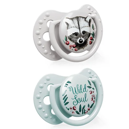 Suzeta din silicon Dynamic Night&Day wild soul pentru baieti 0-2 luni, 2 bucati, Lovi