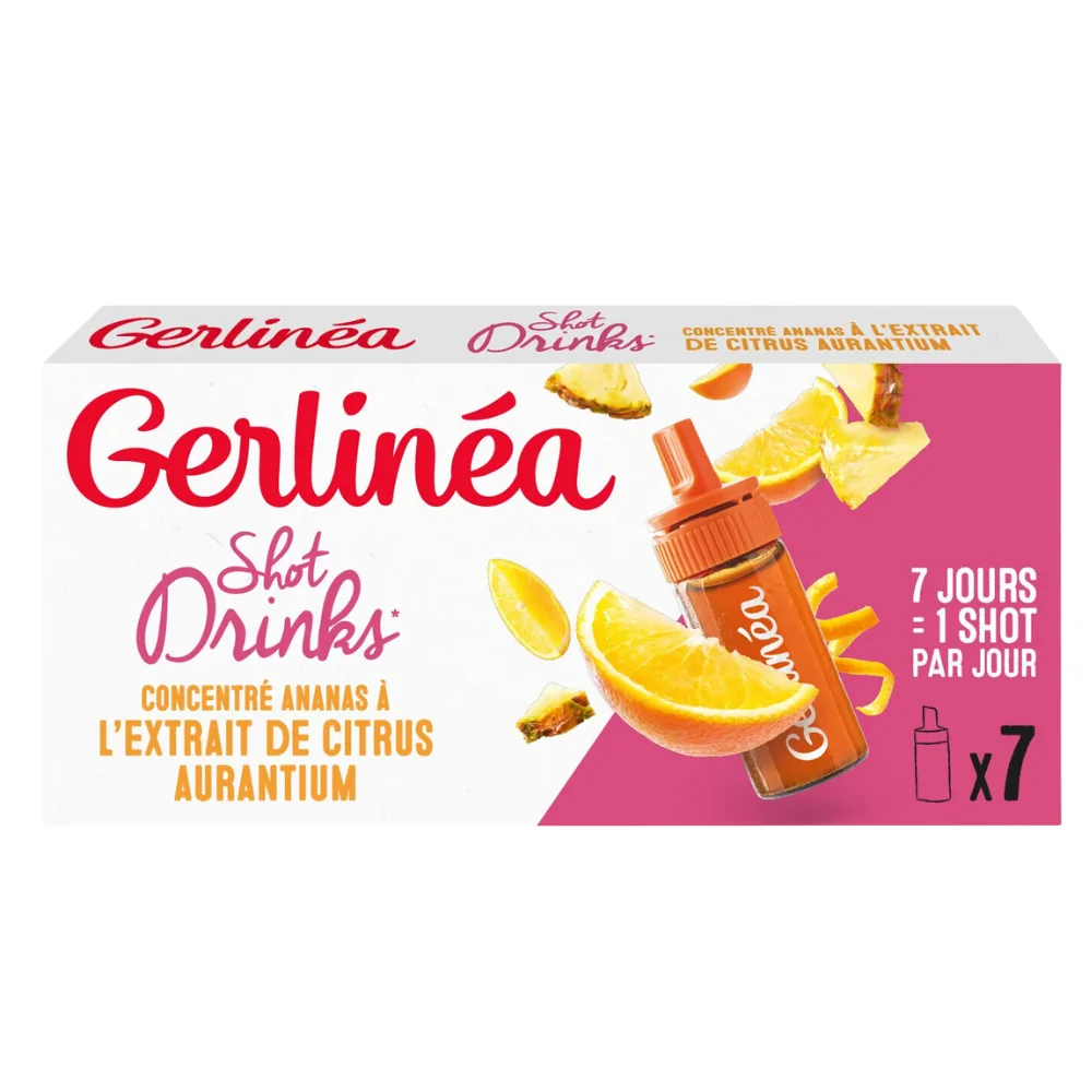 Shot concentrat cu ananas si extract de portocale amare, 70ml, Gerlinea