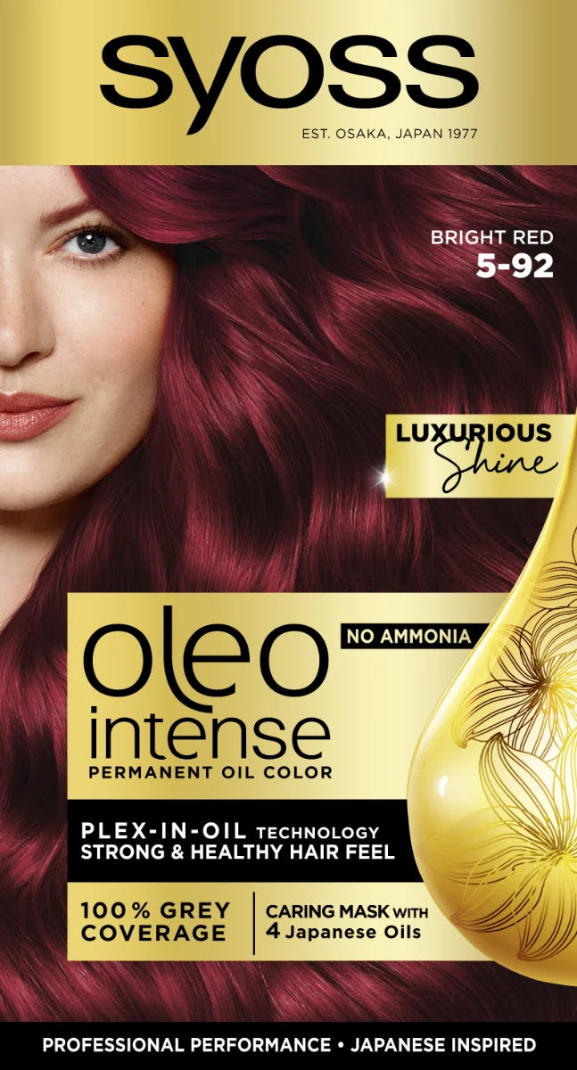 Vopsea de par fara amoniac Color Oleo 5-92 roscat luminos, 115ml, Syoss