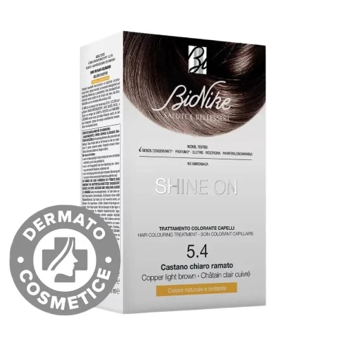 Vopsea pentru par Nr. 5.4 Copper Light Brown Dark Brown Shine On, 1 bucata, Bionike