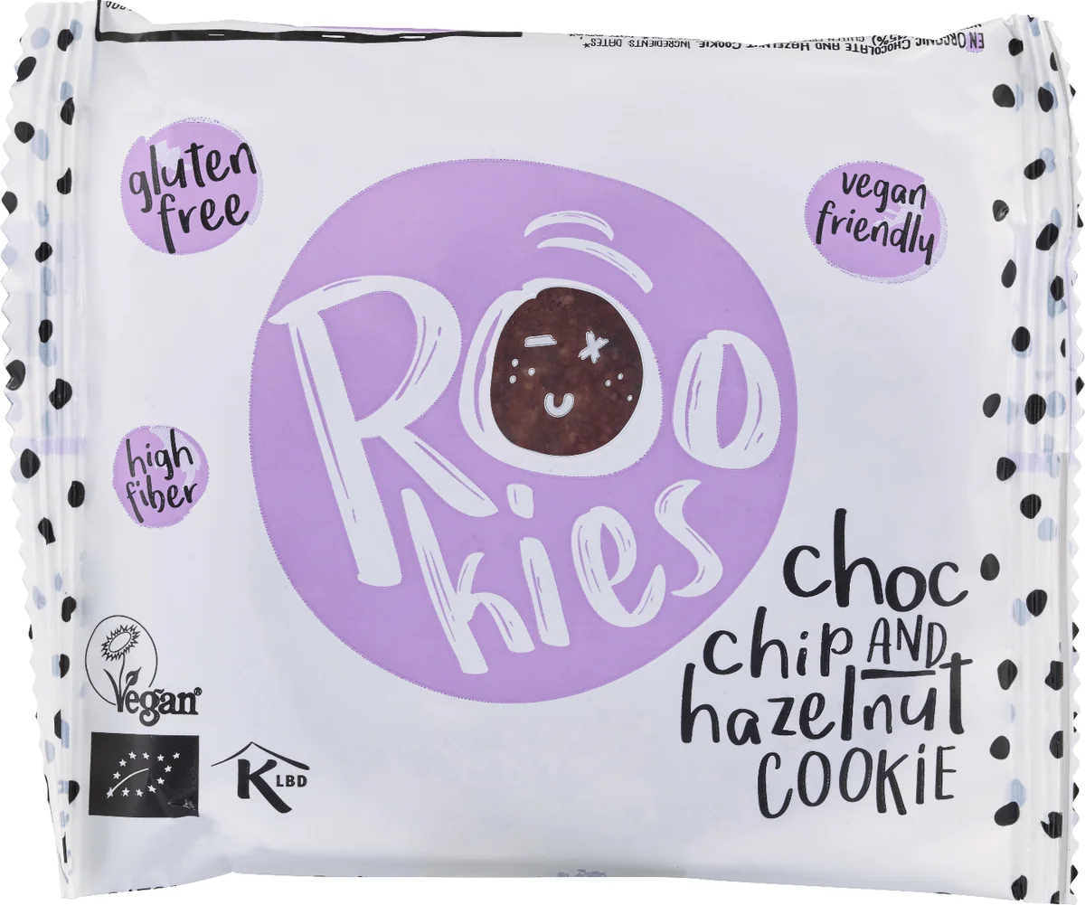 Biscuit bio cu ciocolata si alune, 40g, Rookies