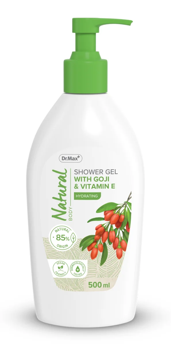 Dr. Max Natural Gel de dus cu Goji si Vitamina E, 500ml