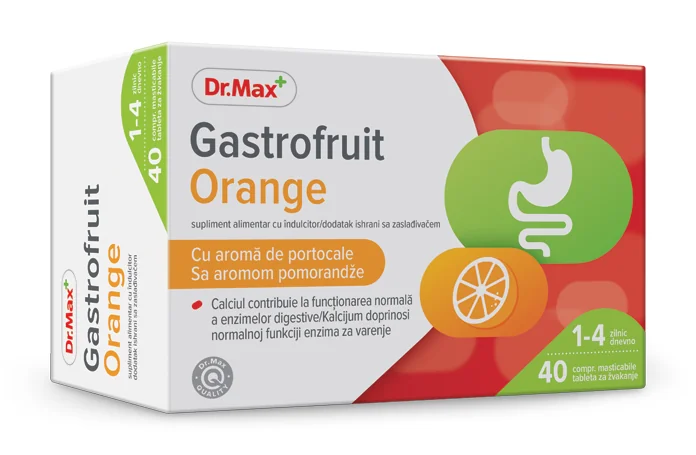 Dr. Max Gastrofruit Orange, 40 comprimate masticabile