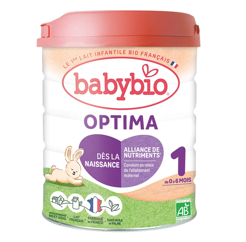 Lapte praf bio 0-6 luni Optima 1, 800g, BabyBio