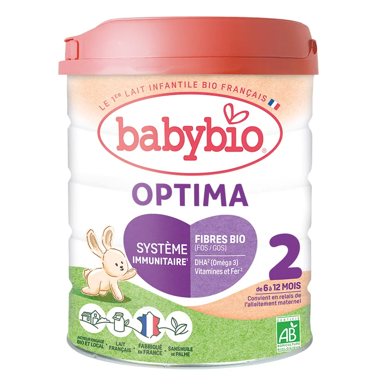Lapte praf bio 6-12 luni Optima 2, 800g, BabyBio