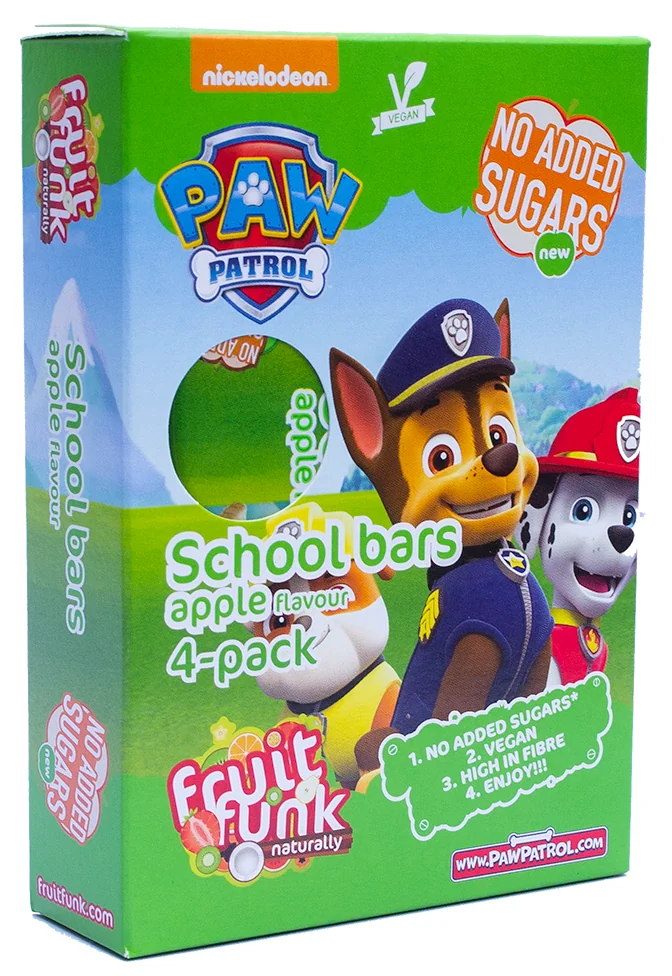 Batoane din fructe cu mere Paw Patrol, 80g, Fruit Funk