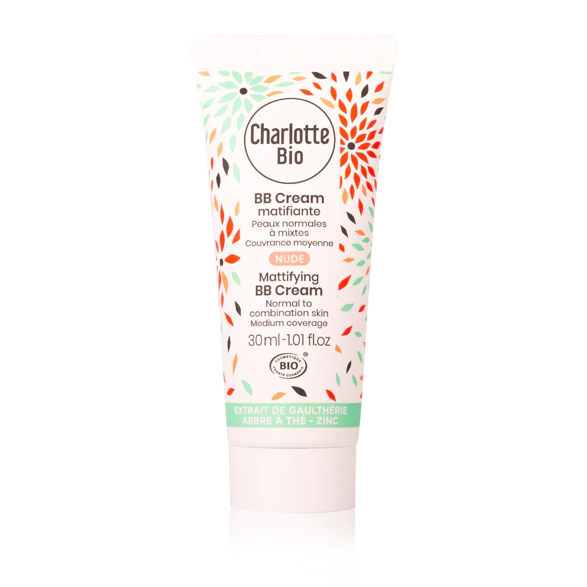 BB Cream bio matifiant pentru piele normala si mixta Nude, 30ml, Charlotte Bio
