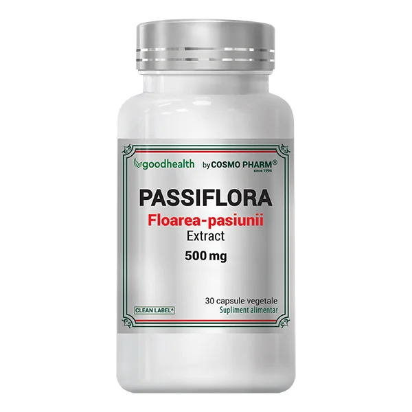 Passiflora Extract 500mg, 30 capsule, Cosmopharm