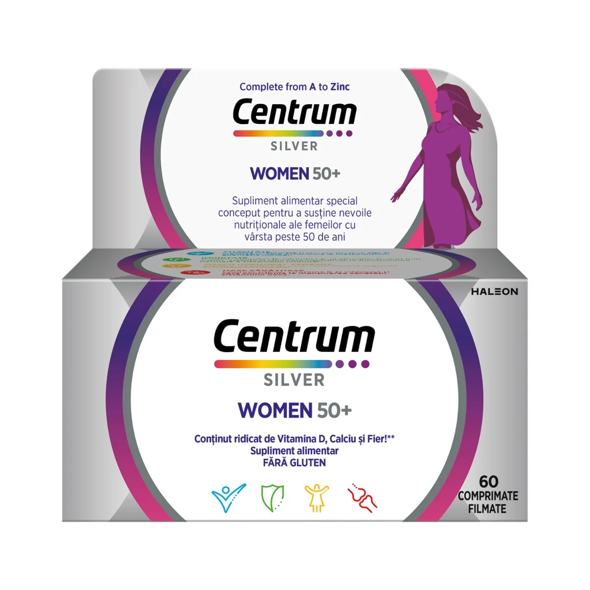 Centrum Silver 50+ pentru femei, 60 comprimate, Haleon